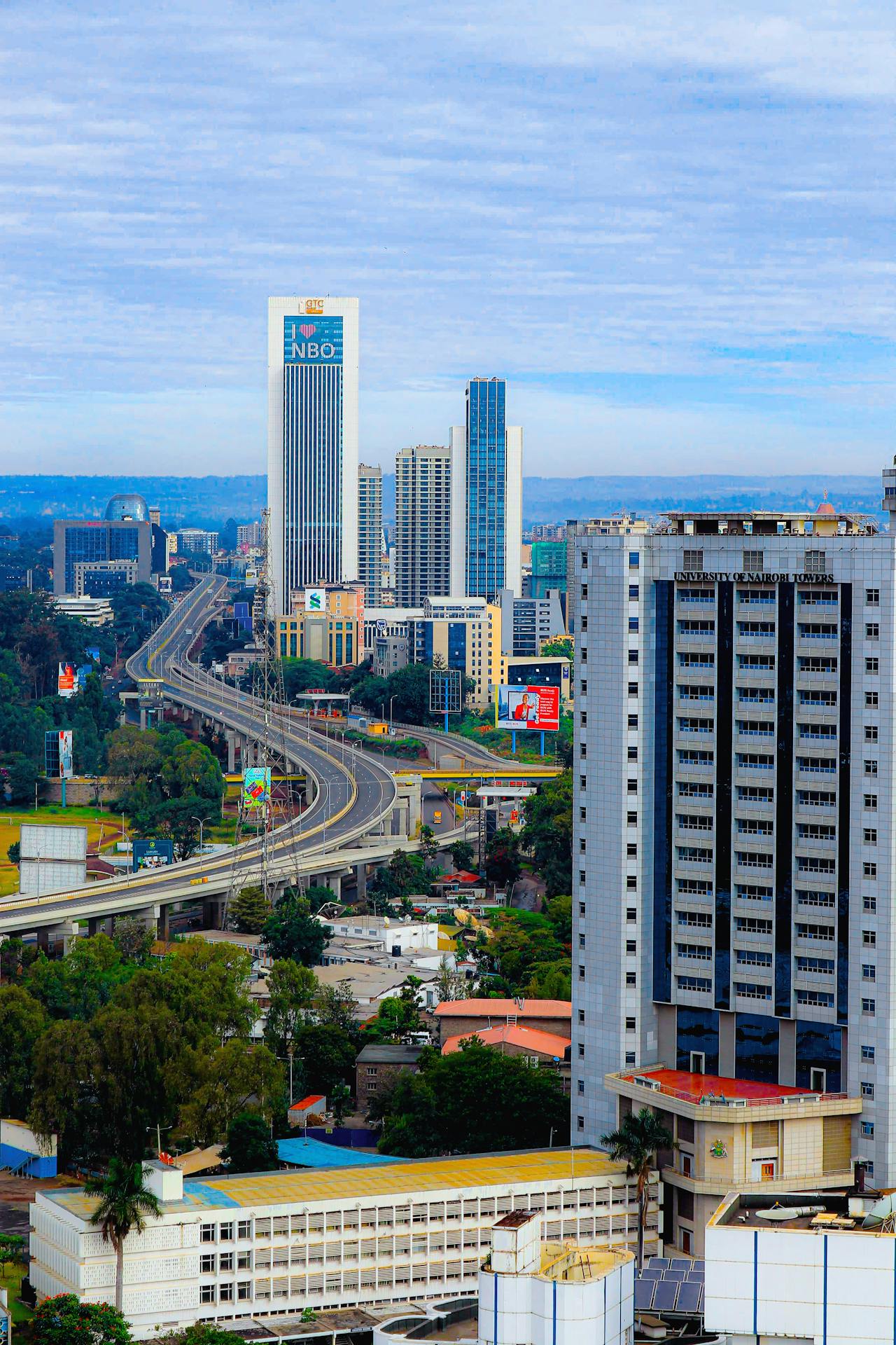 Nairobi skyline showing one of the best neighborhoods to stay in Nairobi for first-time visitors