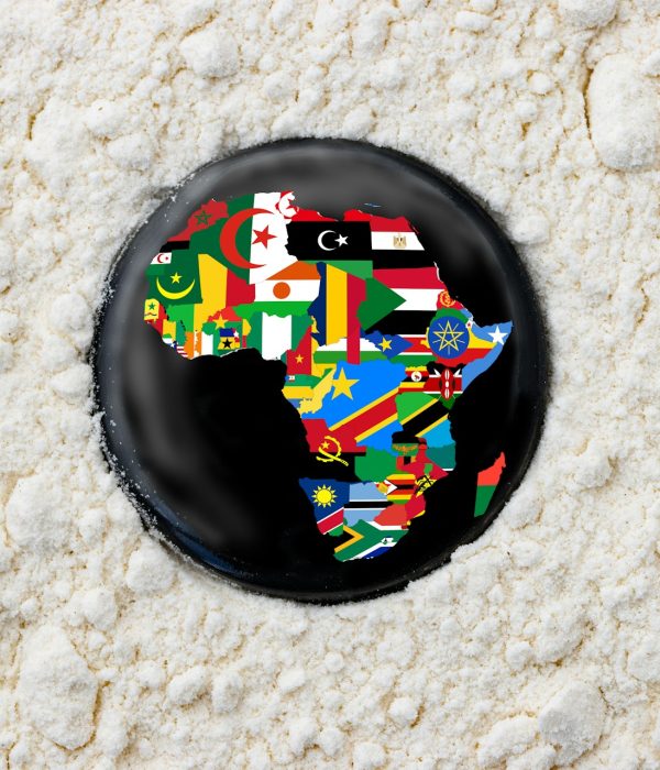 Daily travel budget breakdown for Africa planning with notebook and map
