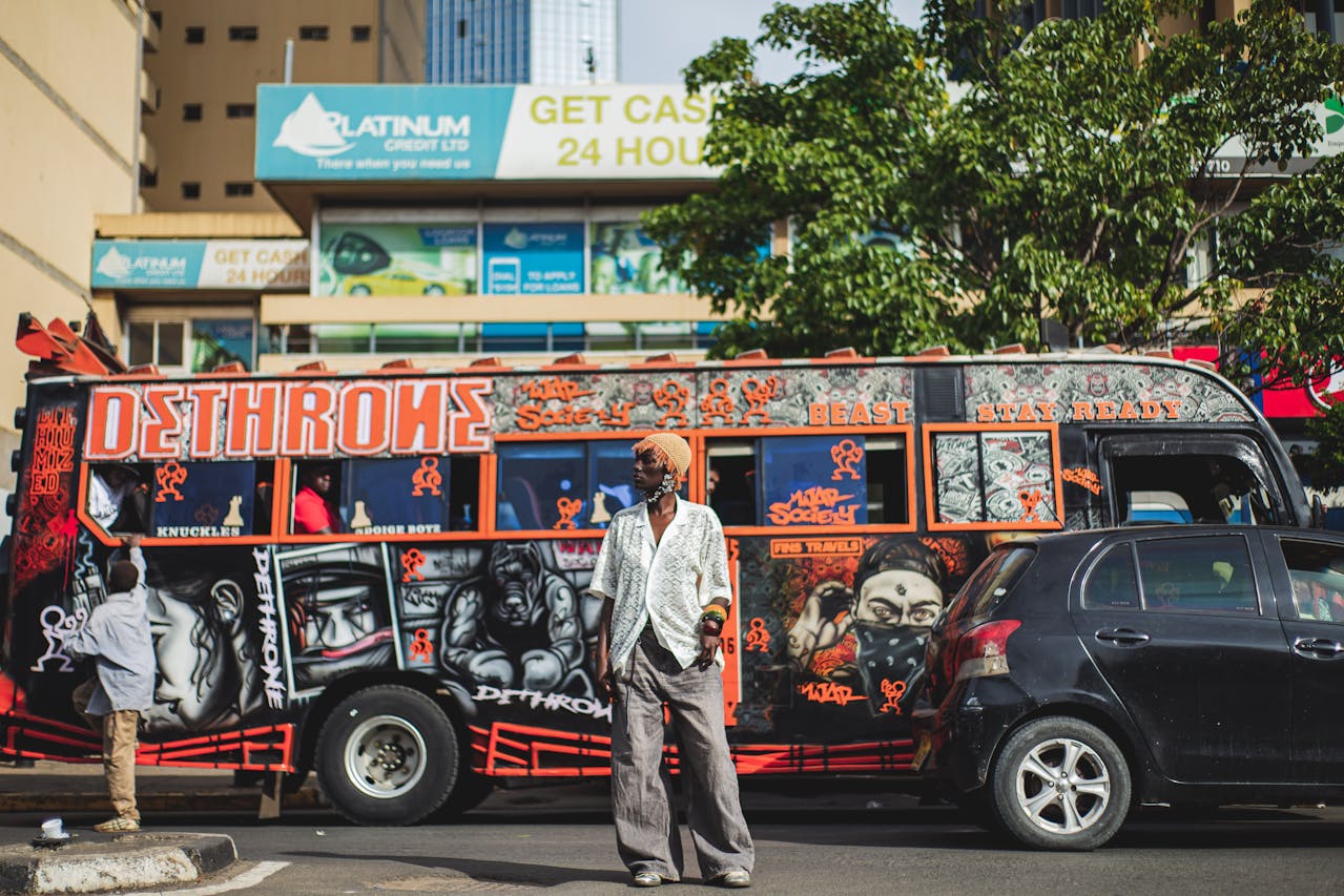 Nairobi transportation options including matatus and Uber